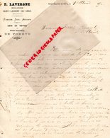 16- ST SAINT LAURENT DE CERIS-RARE LETTRE 1890 MANUSCRITE SIGNEE F. LAVERGNE-BOULANGER-BOULANGERIE-EXPLOITATION FORETS - Old Professions