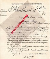 18- VIERZON- RARE LETTRE 1890 MANUSCRITE SIGNEE HAILAUST & CIE- TRAVERSES CHEMIN DE FER D' ORLEANS- A. GODBERGE - Old Professions