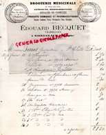 16-ST SAINT CLAUD-RARE LETTRE 1876 MANUSCRITE SIGNEE EDOUARD BECQUET-PHARMACIE PHARMACIEN-DROGUERIE-SANGSUES-HERBORISTE - Petits Métiers