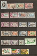 BAHAMAS 1953 - 1971 ALL DIFFERENT FINE USED COLLECTION WITH VALUES TO £1 ON 2 HAGNER CARDS - HIGH CAT VALUE!!! - 1859-1963 Colonia Britannica