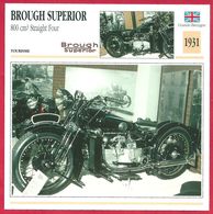 Brough Superior 800 Cm3 Straight Four, Moto De Sport, Grande Bretagne, 1931, A La Poursuite Du Quatre Cylindres Idéal - Deportes