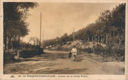 CPA 62 LE TOUQUET PARIS PLAGE Avenue Sur Le Jardin Public Femme Avec Poussette Landeau - Le Touquet