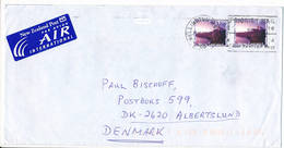 2x Mi 1821 Cover - 20 May 2001 Wellington To Denmark - Covers & Documents