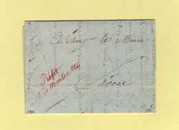 Prefet Dept De Montenotte (en Rouge) - Courrier De 1806 Pour Savone - Departement Conquis - Correspondance Incomplete - 1792-1815: Dipartimenti Conquistati