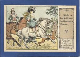 CPA Cheval Chevaux Femme Girl Women Illustrateur Non Circulé Horse Caldecott - Horses