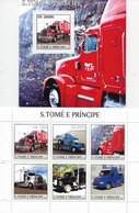 TIMBRES - STAMPS - SAO TOME ET PRINCIPE / S. TOME AND PRINCIPE -2003- CAMIONS - SERIE TIMBRES ET BLOC NEUFS - MNH - Trucks