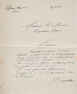 Jules DE BRUYCKER (GENT, 1870 - 1945) - 2 Lettres Autog - Autres & Non Classés