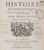 Claude FLEURY - Histoire Ecclésiastique Contenant Les D - Sin Clasificación