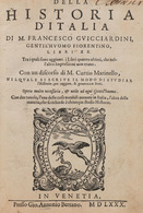 Francesco GUICCIARDINI - Della Historia D'Italia Libri - Ohne Zuordnung