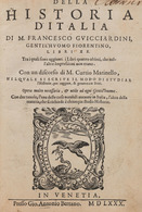 Francesco GUICCIARDINI - Della Historia D'Italia Libri - Zonder Classificatie