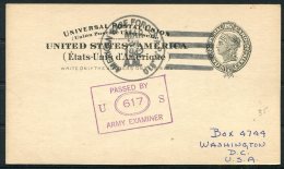 1942 Iceland USA Censor APO 810 Fieldpost Stationery Postcard. - Briefe U. Dokumente