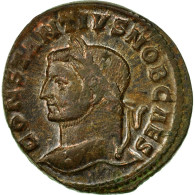 Monnaie, Constance I, Follis, 296-297, Trèves, TTB+, Billon, RIC:220a - La Tétrarchie (284 à 307)