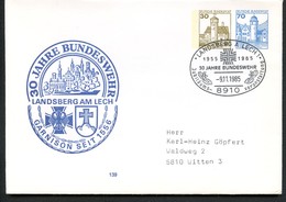 Bund PU227 B2/002 BUNDESWEHR GARNISON LANDSBERG AM LECH  Sost.1985 - Privatumschläge - Gebraucht