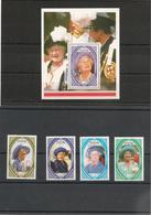 DOMINIQUE 90ème Anniversaire S.M. Reine Elisabeth II  Année 1990 N°Y/T : 1227/30** Et Bloc N° 169** - Dominique (1978-...)