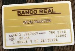 LSJP BRAZIL BANK CARD OF REAL - 05/1994 - THIS BANK DOES NOT EXIST MORE - Tarjetas De Crédito (caducidad Min 10 Años)