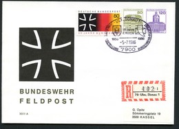 Bund PU242 B1/001 BUNDESWEHR FELDPOST EINSCHREIBEN  Sost. Ulm 1986  Kat.12,00€ - Enveloppes Privées - Oblitérées