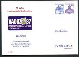 Bund PU243 C2/001 VADUZ 1987  Kat.10,00€ - Private Covers - Mint