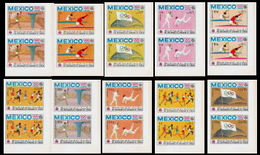 YEMEN KINGDOM (Royal North) 1968 Mexico Olympics CORNER IMPERF.PAIRS:10 - Summer 1968: Mexico City