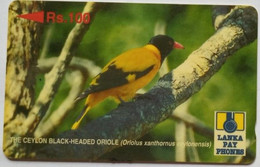 Sri Lanka 21SRLC Rs.100,Black Headed Oriole - Sri Lanka (Ceilán)