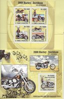 TIMBRES - STAMPS - SAO TOME ET PRINCIPE / S. TOME AND PRINCIPE -2003- MOTOS - SERIE TIMBRES ET BLOC NEUFS - MNH - Motorbikes