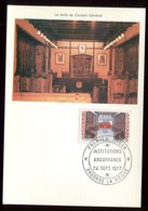 Andorre - Carte Maximum 1977 - Salle Du Conseil Général - O 158 - Maximumkarten (MC)