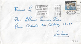 Portugal Cover With SE NÃO INDICAR A ZONA POSTAL Cancellation - Lettres & Documents