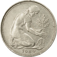 Monnaie, République Fédérale Allemande, 50 Pfennig, 1989, Hambourg, TTB - 50 Pfennig