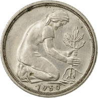 Monnaie, République Fédérale Allemande, 50 Pfennig, 1950, Stuttgart, TTB - 50 Pfennig