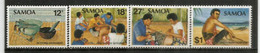 Delcampe - L'art Du Tatouage Aux Iles Samoa.  Yv.# 498/301  .  4 T-p Neufs ** . - Samoa (Staat)