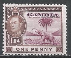 Gambia 1932. Scott #133 (M) King George VI And Elephant * - Gambia (...-1964)