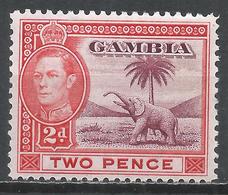 Gambia 1943. Scott #135A (M) King George VI And Elephant * - Gambie (...-1964)