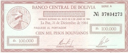 Bolivia  P-188  100000  Bolivianos  1985  UNC - Bolivië