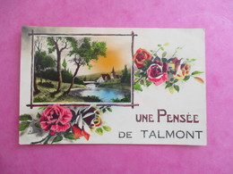 CPA 85 UNE PENSEE DE TALMONT FANTAISIE FLEURS - Talmont Saint Hilaire