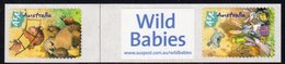 Australia 2001 'Wild Babies' Self-adhesive Roll Pair + Label, MNH, SG 2151/6 - Mint Stamps