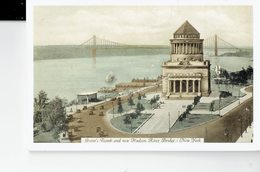 UNITED STATES  - VINTAGE  POSTCARD- N.YORK . GRANT'S TOMB AND NEW HUDSON RIVER BRIDGE - NOT SHINING -NEWPOST 7257 - Hudson River