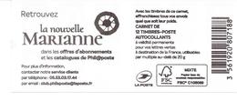 Carnet "La Nouvelle Marianne"12 Timbres Lettre Verte - Definitives