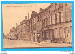 08-Le Chesne-Rue Lucien Claparede-cpa écrite 193? Couleur Sepia - Le Chesne