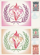 France Carte Maximum  X 2 UNESCO 1975 - Otros & Sin Clasificación