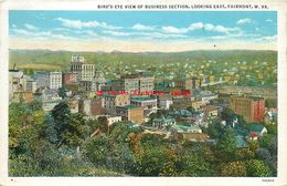 283125-West Virginia, Fairmont, Bird's Eye View Of Business Section, Looking East, Curt Teich No 102410 - Otros & Sin Clasificación