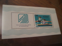 POZNAN 1990 ** Unhinged Bloc Sheet POLAND Canoeing Canoe Rowing - Kanu