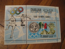 SHARJAH & Dep. 1968 Cancel Bloc MEXICO 1968 Olympic Games Olympics Mejico Archeology Archaeology - Zomer 1968: Mexico-City