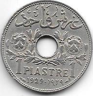 *syria 1 Piastres 1929  Km 71  Xf  !!!! - Syrië