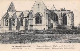 Herleville     80     Guerre 14/18   L'Eglise  Après Le Bombardement         (voir Scan) - Autres & Non Classés