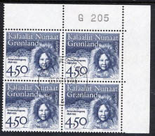 GREENLAND 1996 Europa: Famous Women  In Used Corner Block Of 4.  Michel 293 - Oblitérés