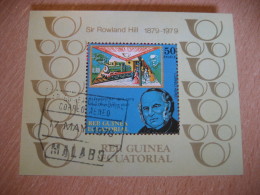 MALABO Guinea Ecuatorial 1979 Cancel Air Mail Bloc SIR ROWLAND HILL - Rowland Hill