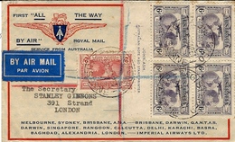 20-11  - 17-12 1931 - First All The Way  Service From Australia To England  - Nice Franking - Cartas & Documentos