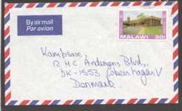 1982  Air Letter To Denmark - Kamuzu Academy Mi 378 - Malawi (1964-...)