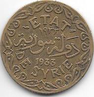 *syria 5 Piastres 1933  Km 70  Vf+ - Syrie