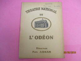 Théatre National De L'Odéon/Paul Abram/La Dame De Chez Maxim/Georges Feydeau/Prima 4 Sport Renault/1939       PROG196 - Programma's