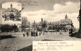 Hanau, Marktplatz, Brüder-Grimm-Denkmal, 1906 Von Hanau Nach Iserlohn Versandt - Hanau